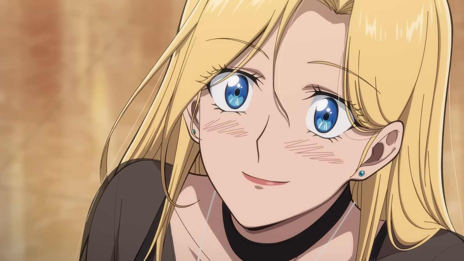 A blonde girl in the trailer of tomb raider king anime