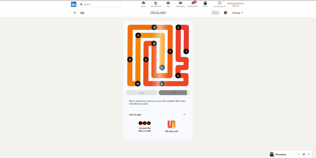 A screenshot of the daily LinkedIn Games.