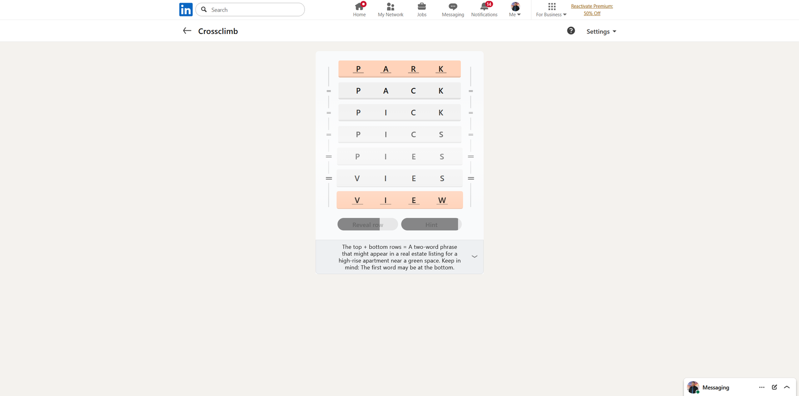 A screenshot of the daily LinkedIn Games.