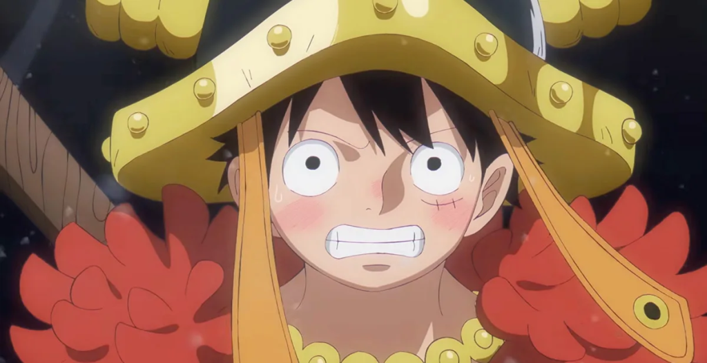 Luffy's reaction towards Loki in One Piece Episode 1161. 