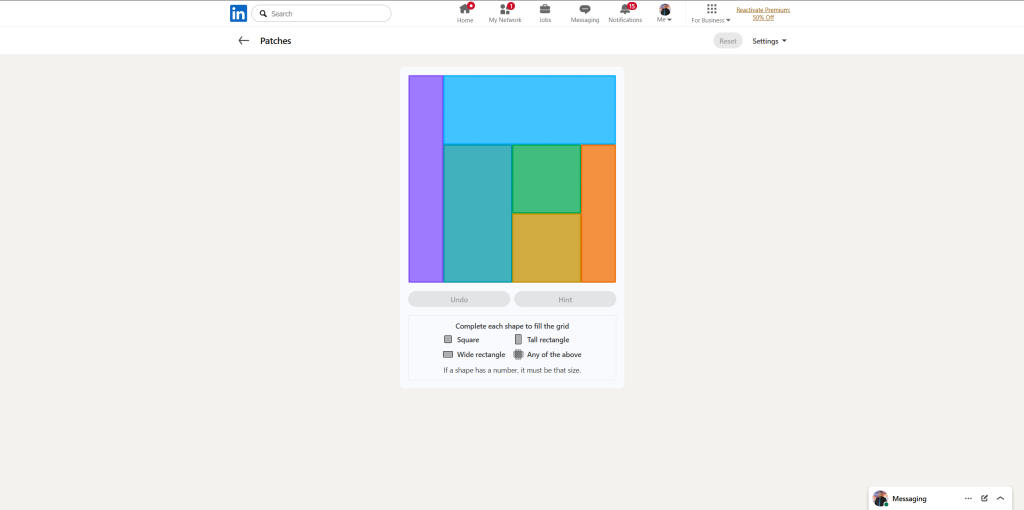 A screenshot of the daily LinkedIn Games.