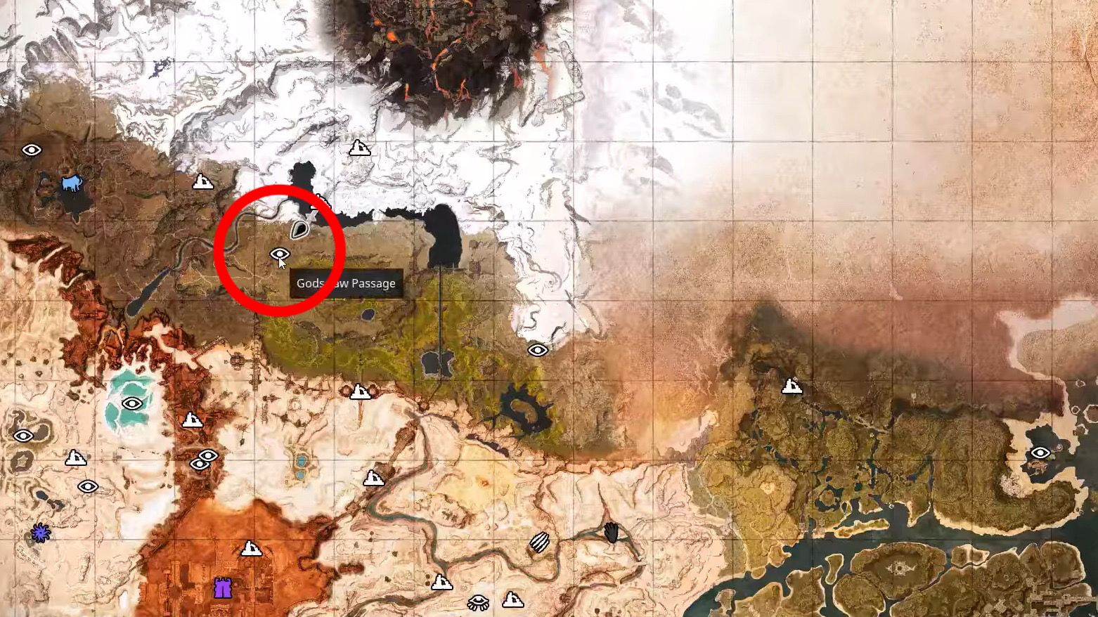 Godsclaw Passage Ironstones location in Conan Exiles.