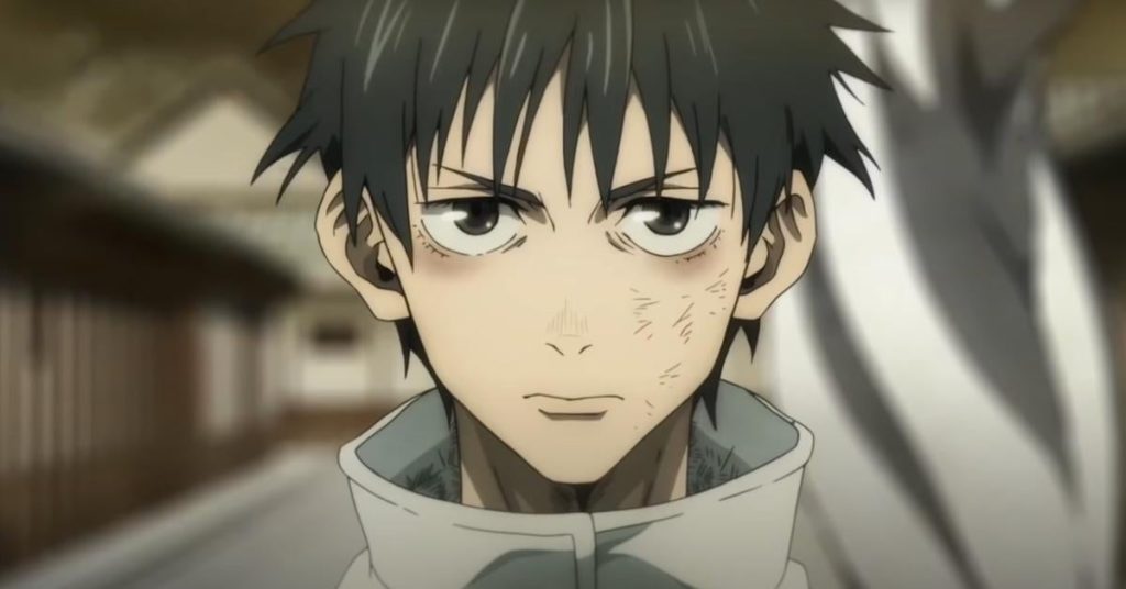 Yuta looking at Geto in Jujutsu Kaisen 0 anime movie