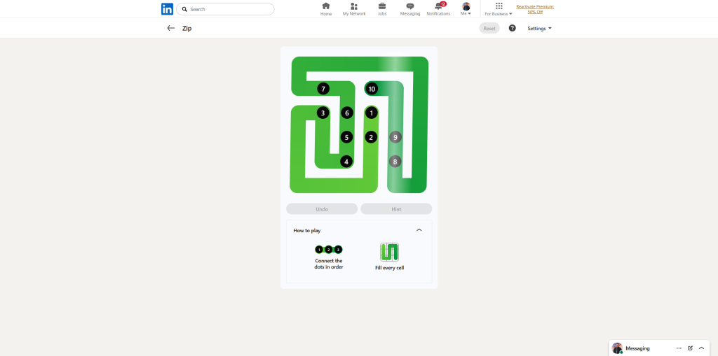 A screenshot of the daily LinkedIn Games.