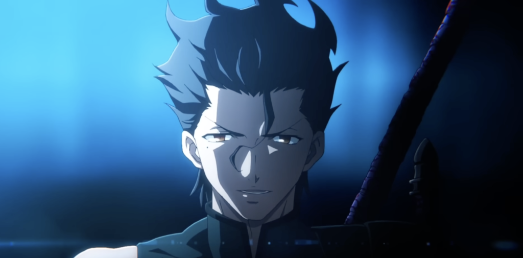 a still shot of lancer from fate/zero