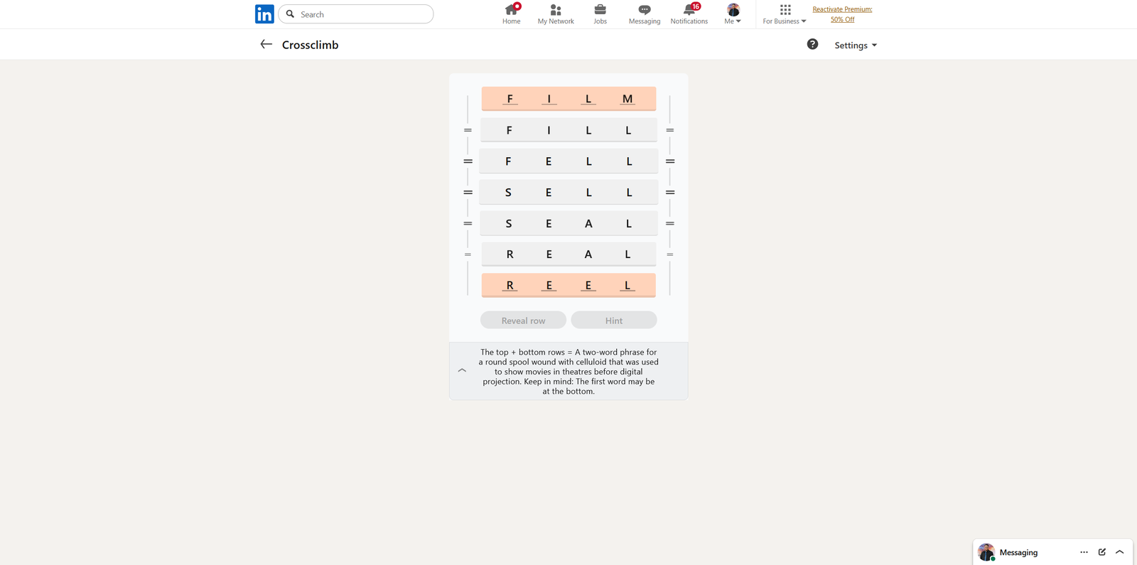 A screenshot of the daily LinkedIn Games.