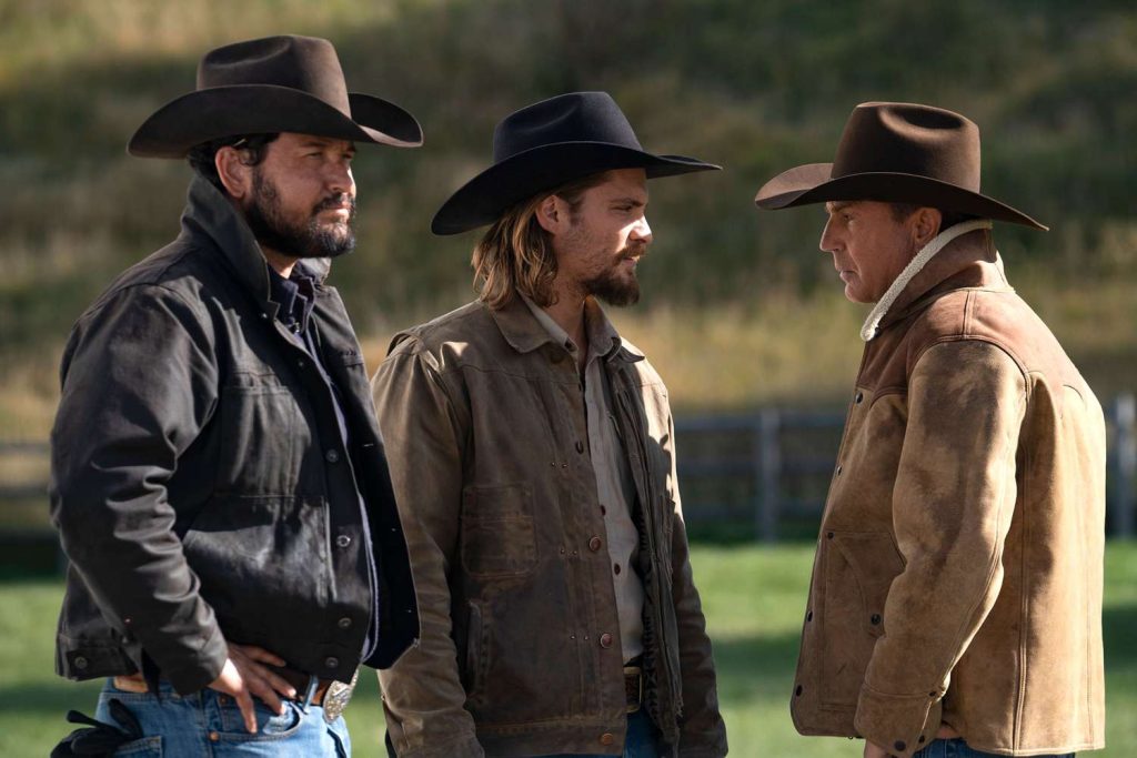Kayce, John, and Rip in the ranch
