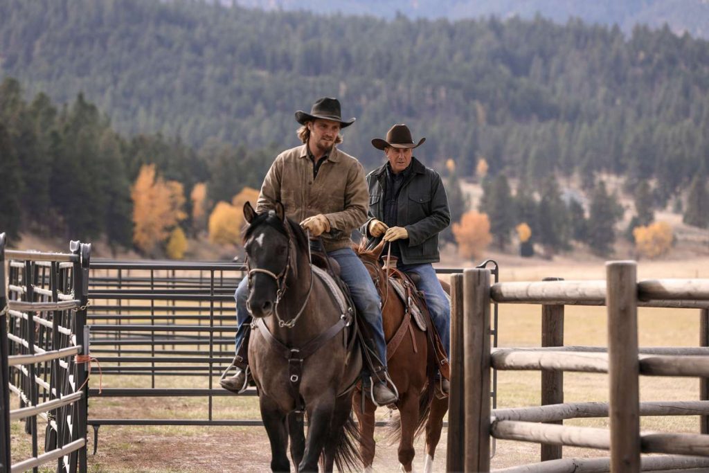 Kayce and John on horses