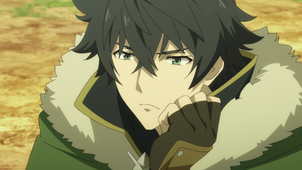 Naofumi is known for his mature, task-oriented, and often cynical personality due to being betrayed early in the series.