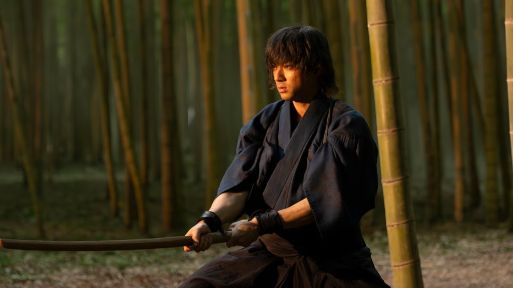 a still from the superhero drama song of the samurai
