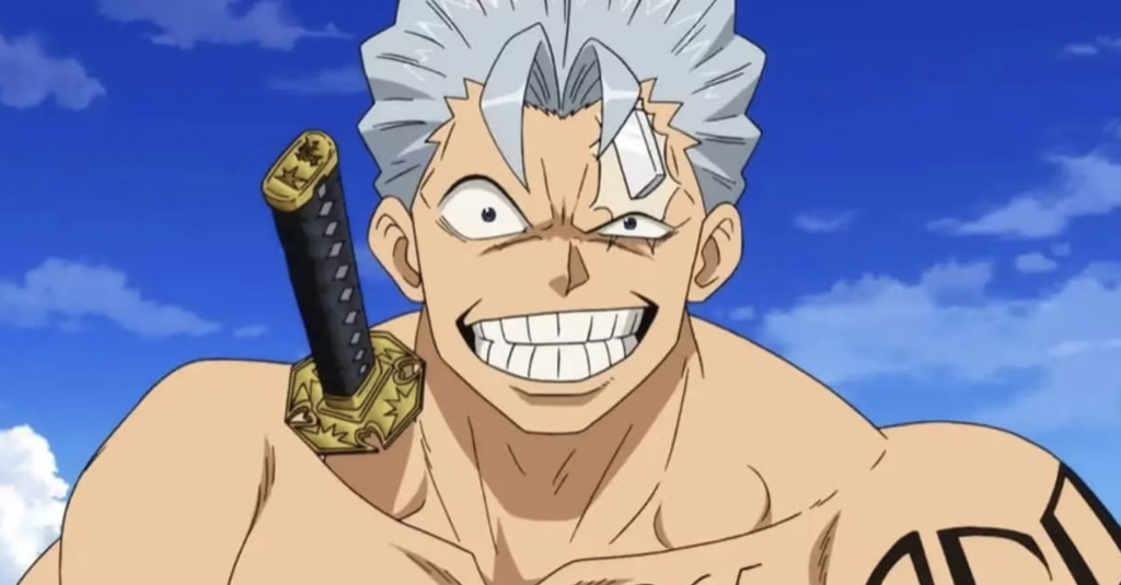 a close up shot of andy who has an excited expression on his face due to a challenge in undead unluck anime