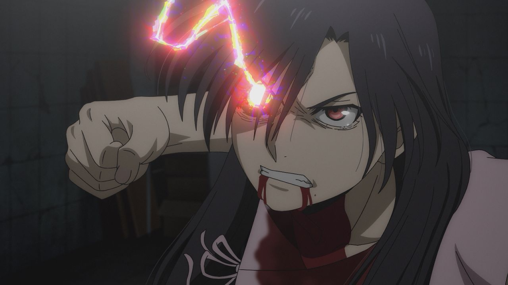 Asa activates her "Break" ability in Daemons of the Shadow Realm Episode 7. 