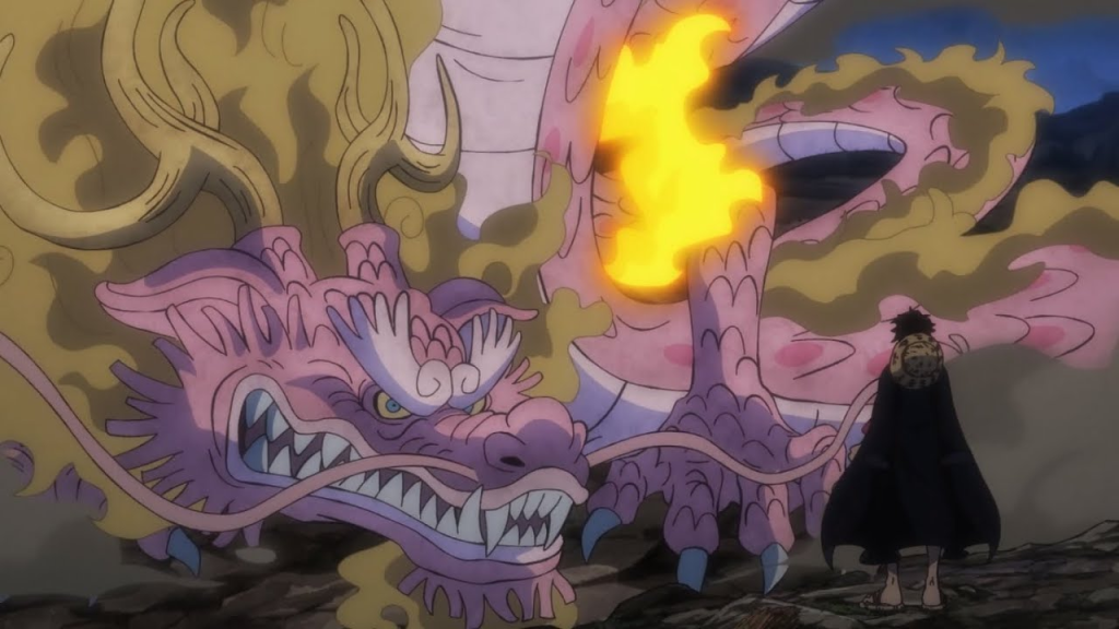 Momonosuke in his adult form, which he achieved by eating an artificial Devil Fruit created by Vegapunk.