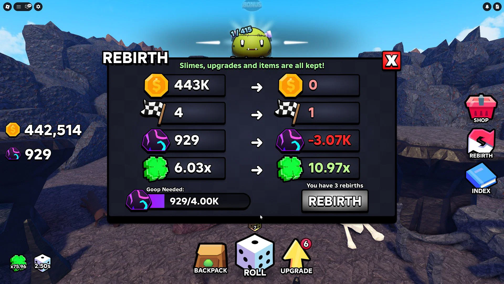 Slime Rng Map. List Slime RNG Rebirth List (All Requirements & Rewards)