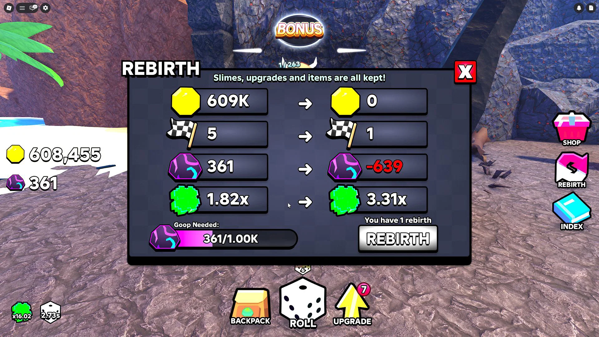 Slime Rng Field Slime RNG Rebirth List (All Requirements & Rewards)