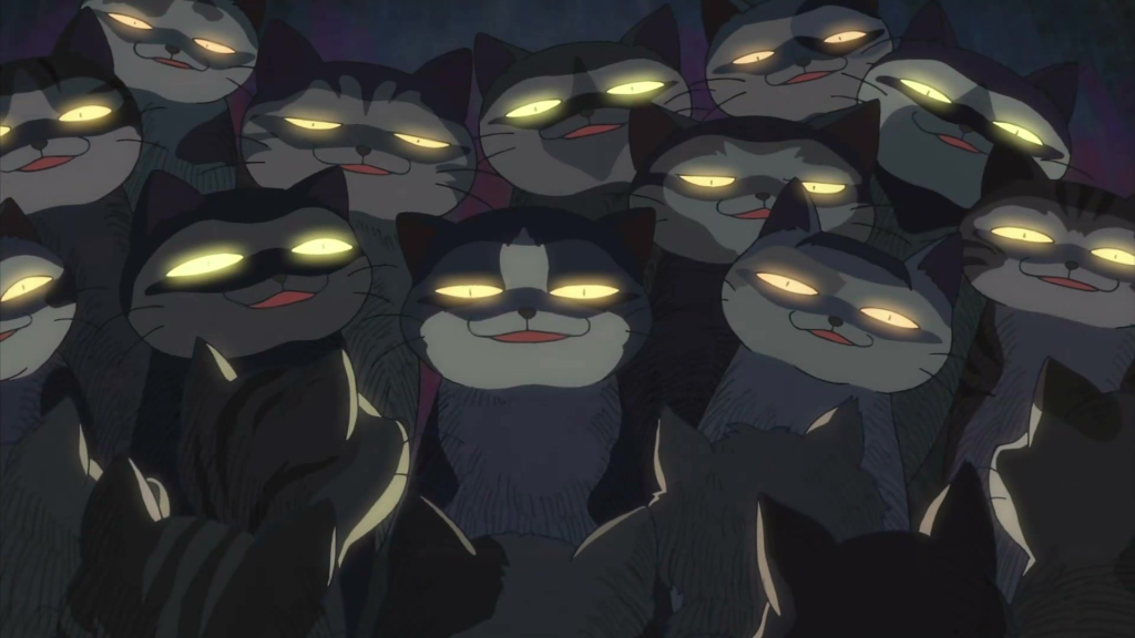 A Gathering of Cats' story follows a family cat named Chobi who decides to take revenge on his humans after having his tail stepped on too many times.