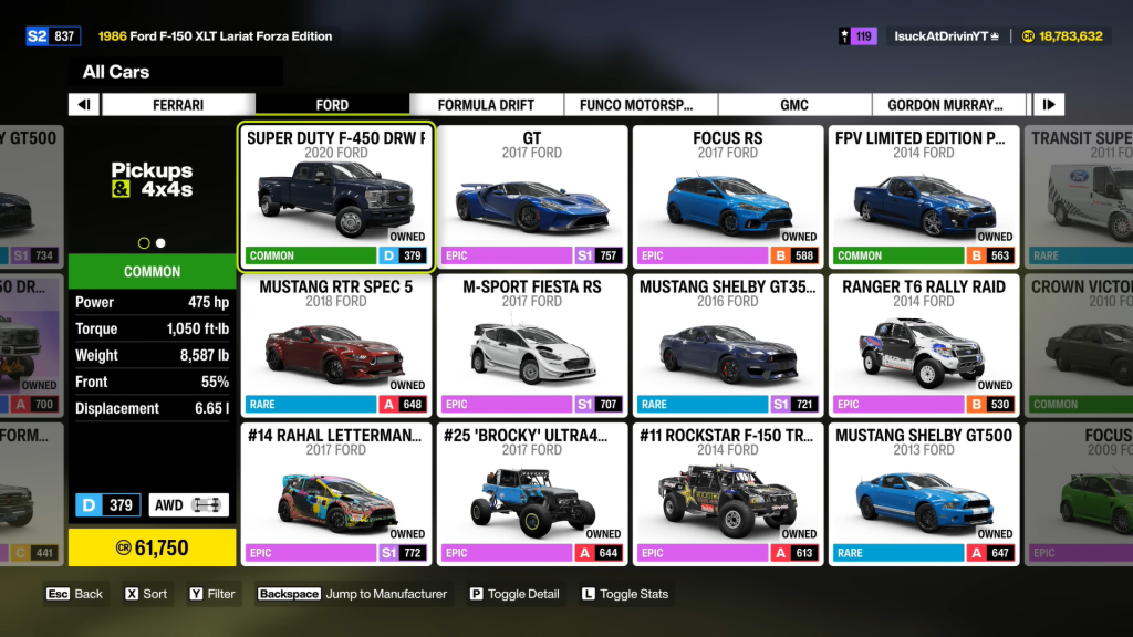 Ford Super Duty F-450 DRW Platinum in Forza Horizon 6.