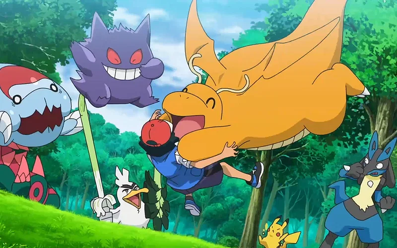a still from the pokemon anime series