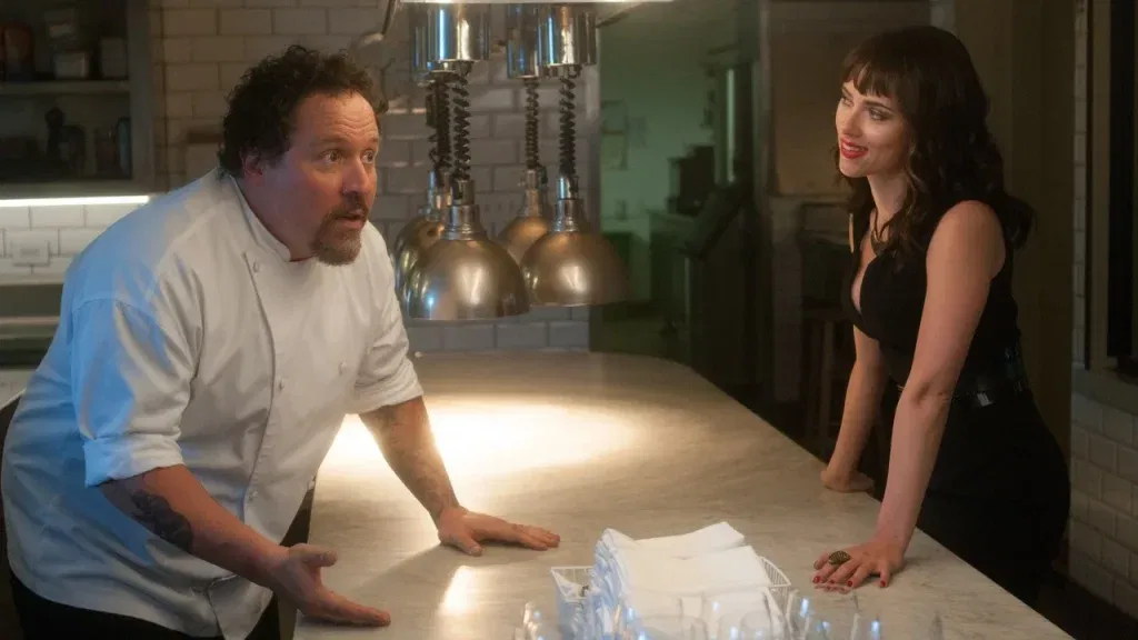 Jon Favreau and Scarlett Johansson in Chef
