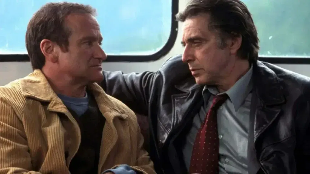 Robin Williams as Walter Finch and Al Pacino as Will Dormer in Insomnia