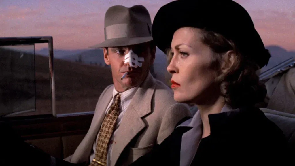 Jack Nicholson and Faye Dunaway in Chinatown