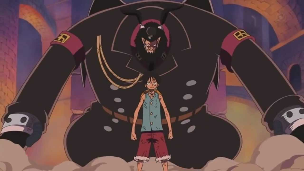 Monkey D. Luffy confronts Magellan, the Warden of Impel Down