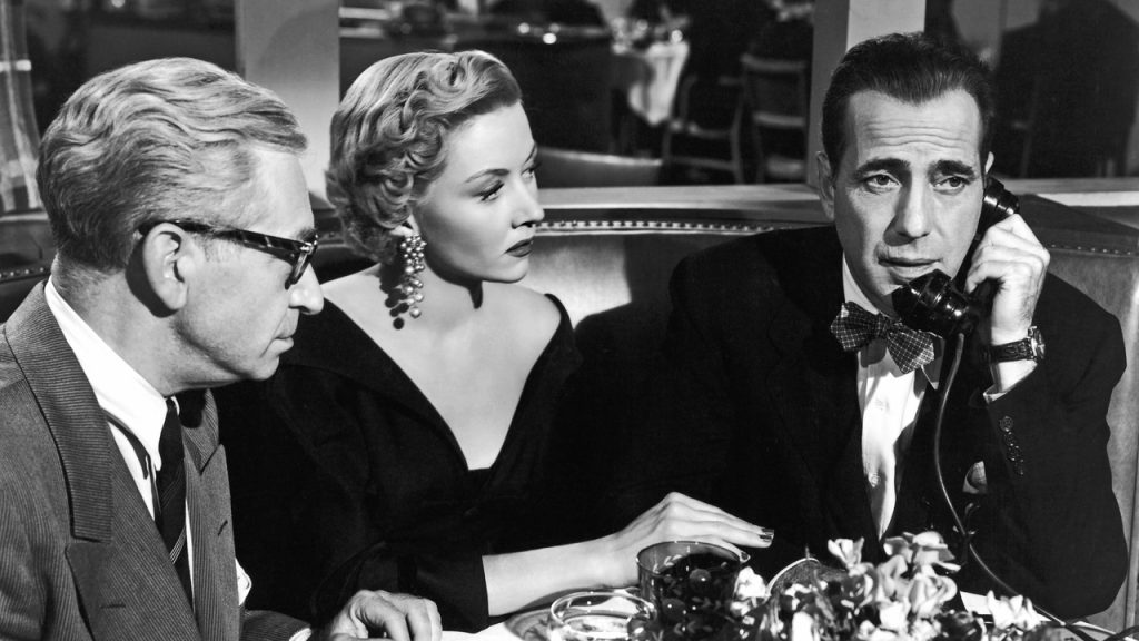 Gloria Grahame and Humphrey Bogart in a still from In a Lonely Place