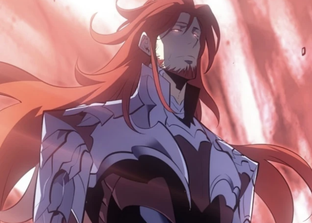 This image features Antares, the King of Dragons and the Monarch of Destruction from the Solo Leveling series