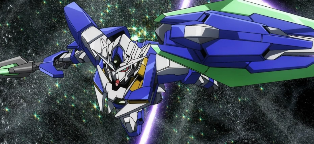 Qan[T] is known for its advanced GN Drive technology, visible in the green accents on its shield and weapons