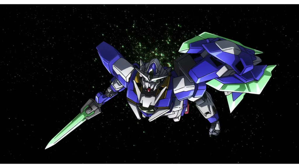 Qan[T]  suit is piloted by Setsuna F. Seiei.