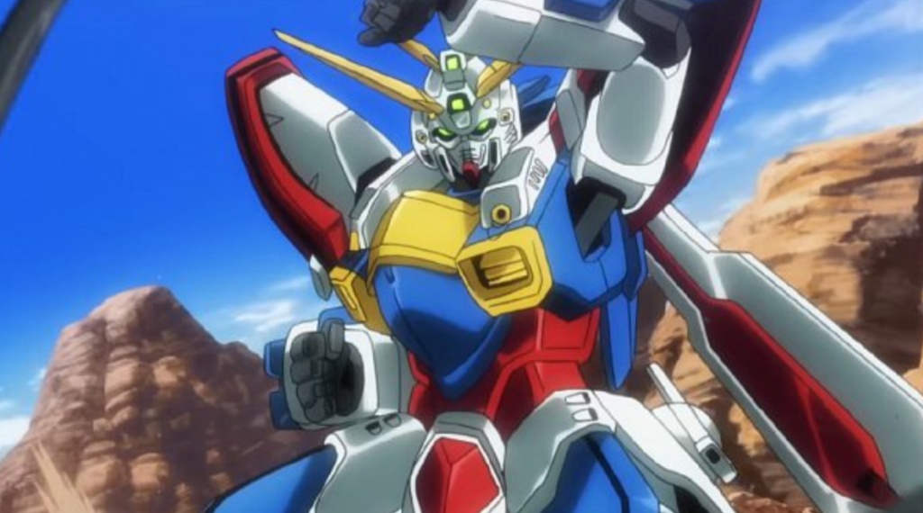 God Gundam from the anime series Mobile Fighter G Gundam.