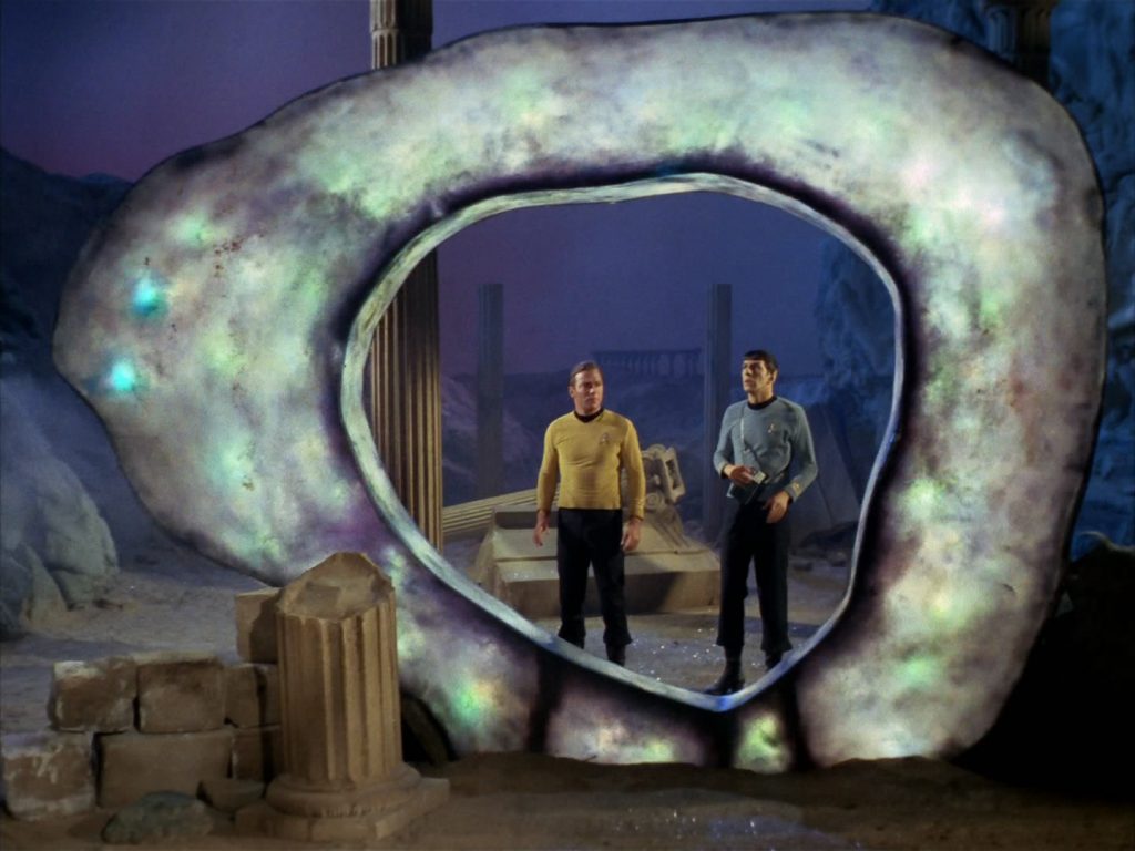 Spock and Kirk in a portal