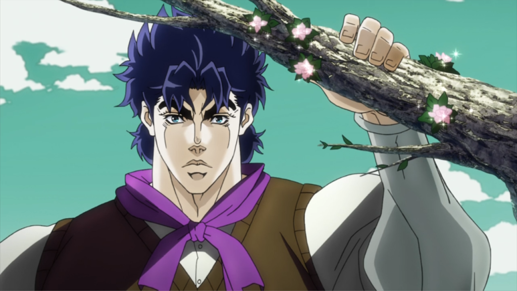 a still from jojo's bizarre adventure anime