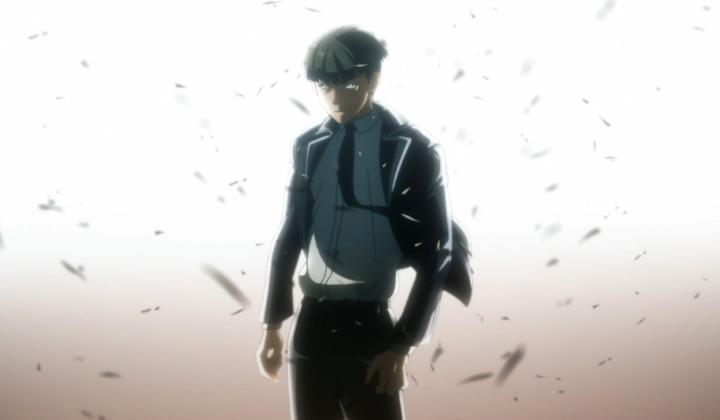 This scene features Yoo Hobin from the anime series Viral Hit  and the image originates from the ending theme sequence of the show