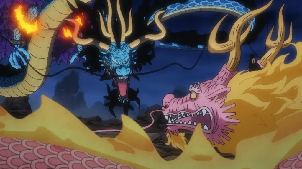 luffy and momonosuke confront kaido