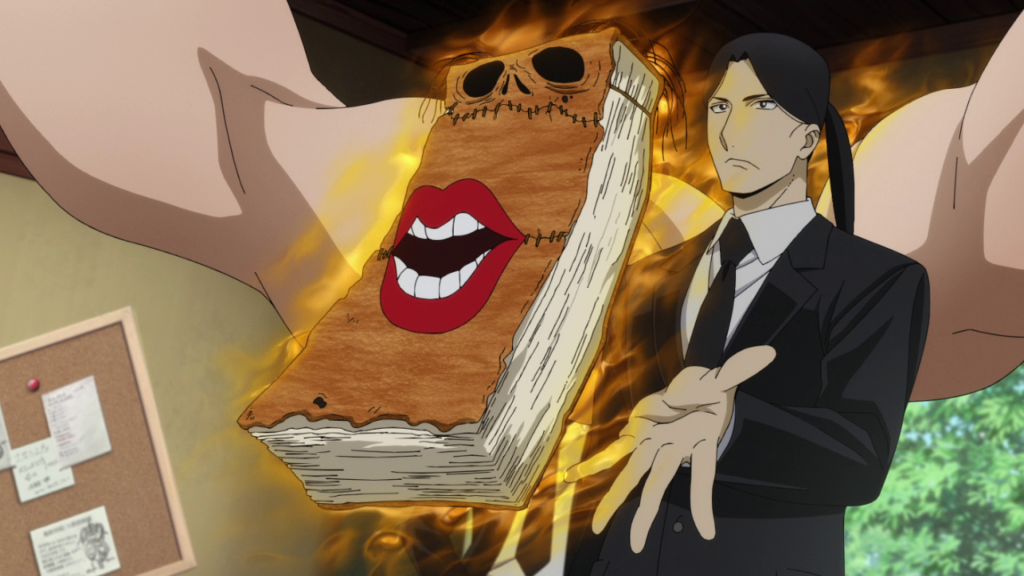 Fuyuki using Blacklist in daemons of the shadow realm anime