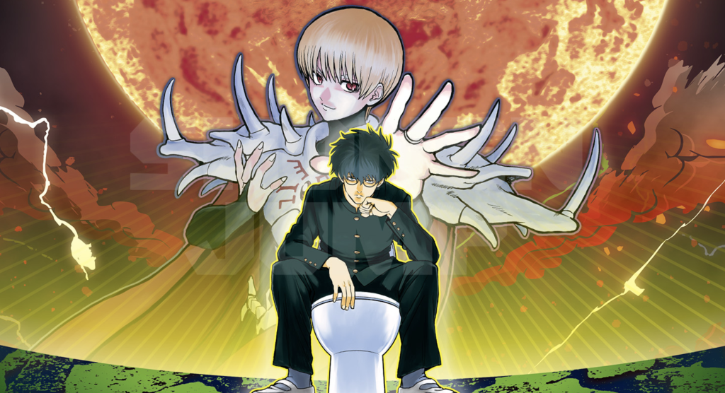 This image features character is valaris who is the heir of the Demon King and the hero akira from the manga series Class 2-B Hero Destroyerz
