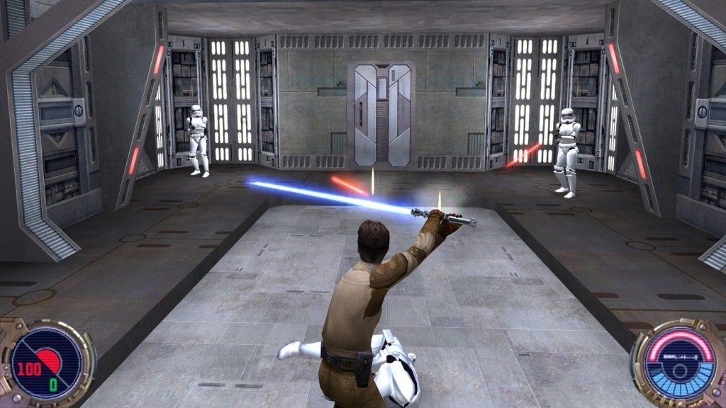 Lightsaber battles in Star Wars Jedi Knight - Jedi Outcast II.