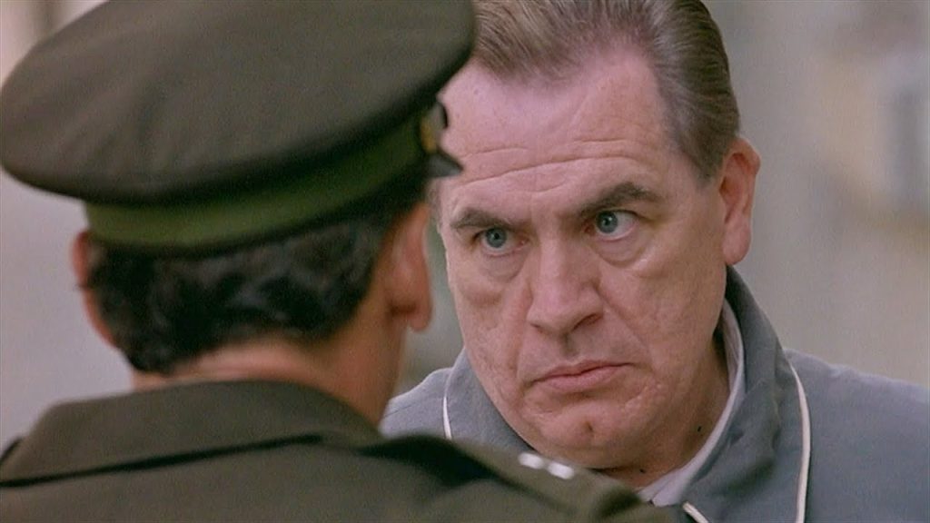The face of a man who never once looked away. Cox as Göring in Nuremberg (2000)