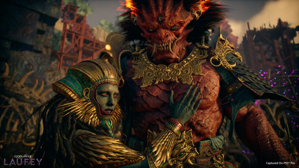 cutscene in God of War Laufey