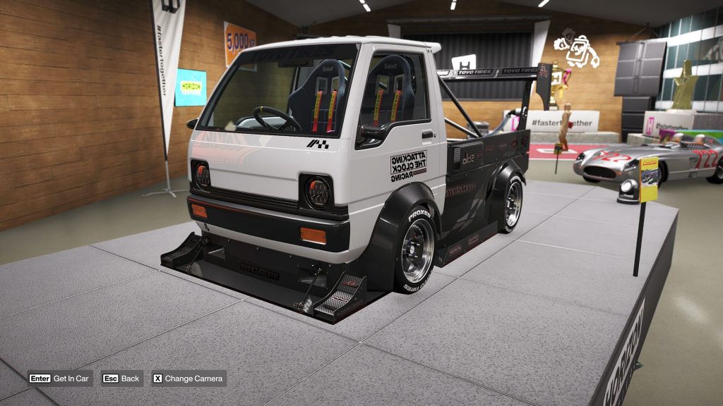 The Mitsubishi #269 Attacking the Clock Racing Minicab Time Attack displayed in the Forza Horizon 6 garage.