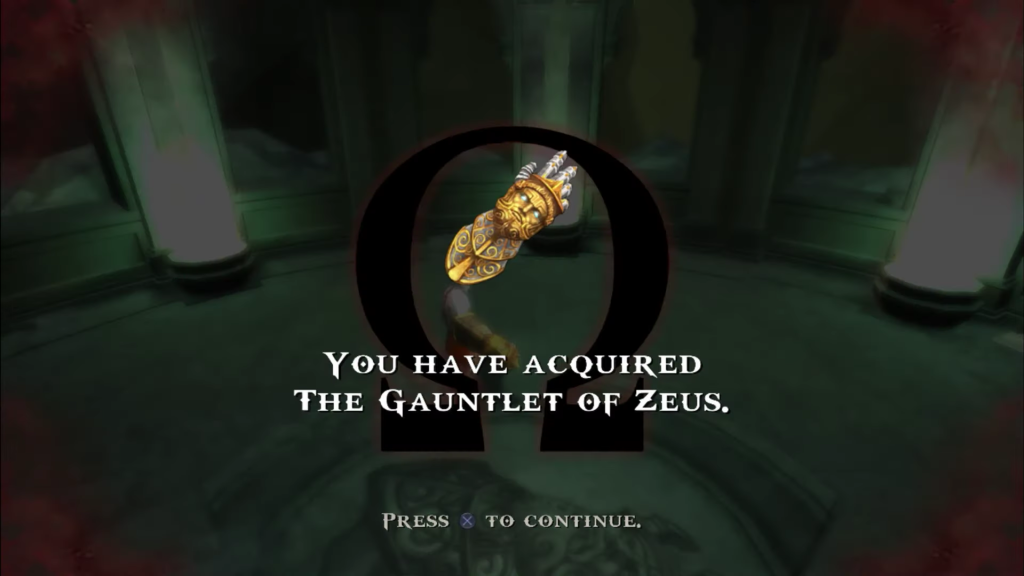 Gauntlet of Zeus in God of War