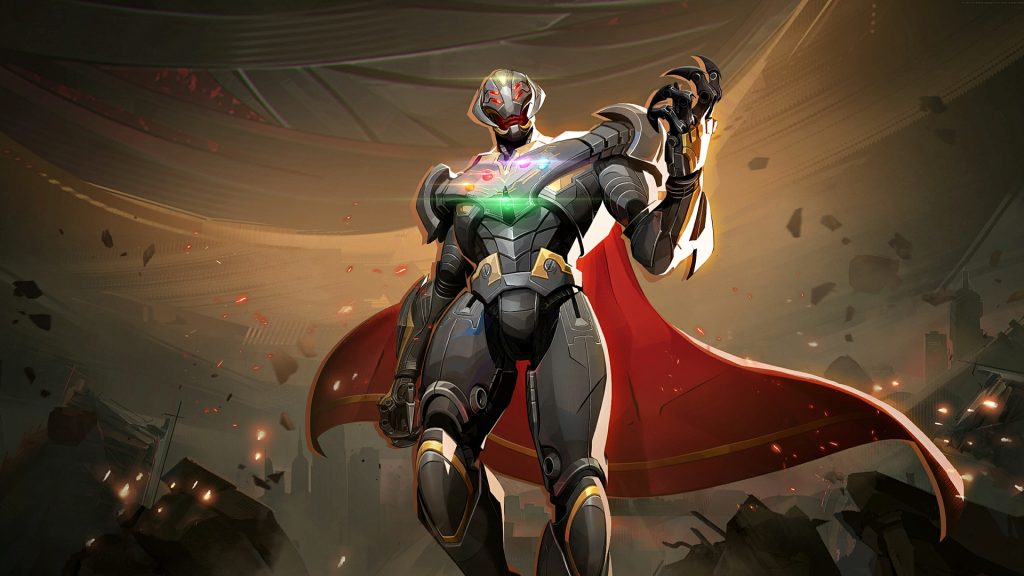 Final frame of a Marvel Rivals MVP animation showcasing Strategist hero Ultron.