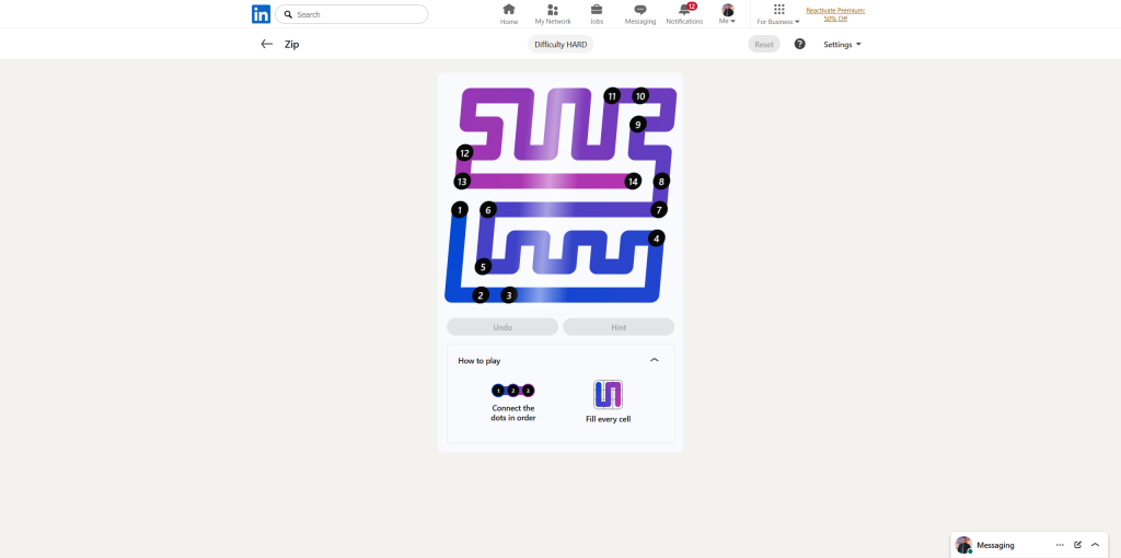 All LinkedIn Games Solutions for Today (June 6, 2026) 22 A screenshot of the daily LinkedIn Games puzzle.