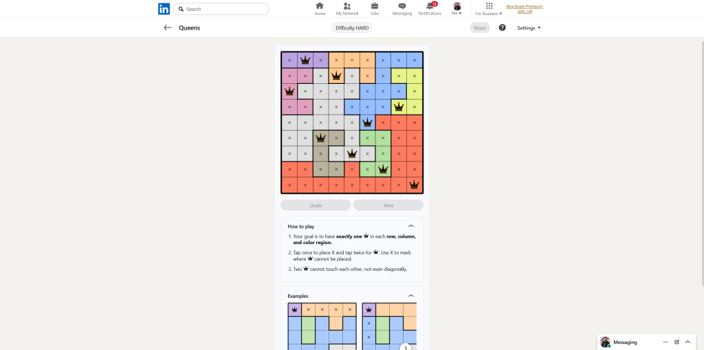 All LinkedIn Games Solutions for Today (June 6, 2026) 25 A screenshot of the daily LinkedIn Games puzzle.