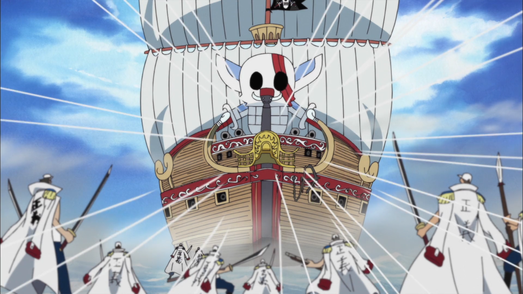 a still from the one piece anime series