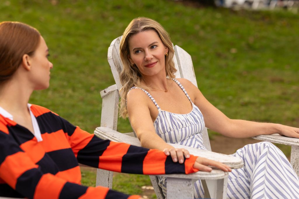 every summer after two women sitting together