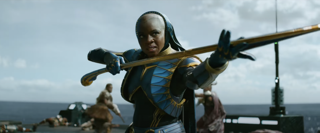 Okoye as a Midnight Angel in the MCU