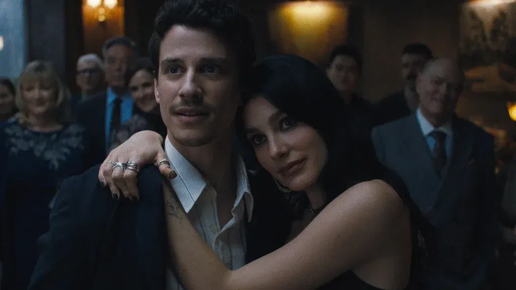 Rachel and Nick hug each other
