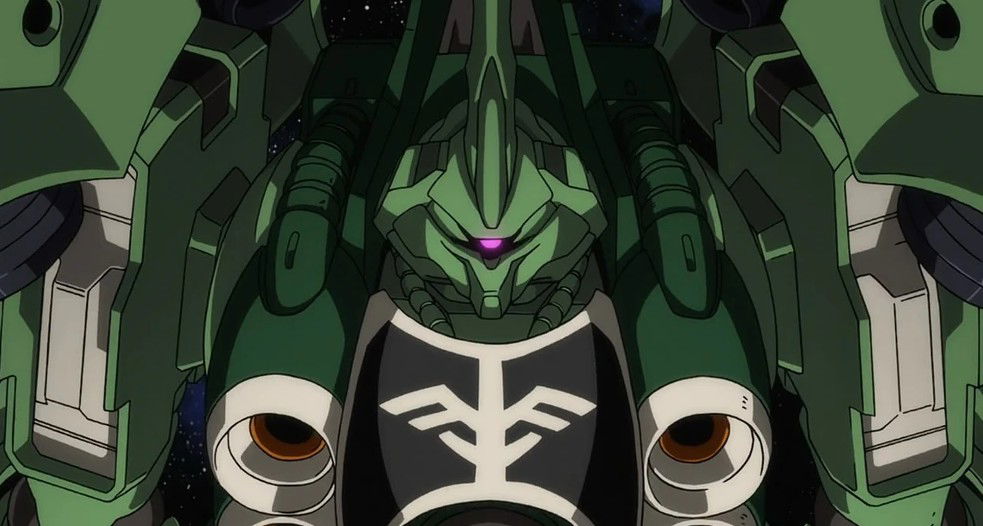 NZ-666 Kshatriya suit is famously piloted by Marida Cruz.